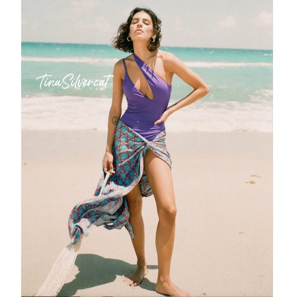 BLOGGER'S FAVE! Zara Purple Swimsuit NWT - Picture 13 of 15